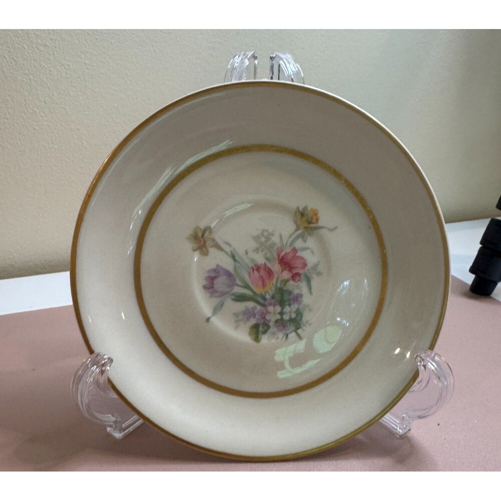 Lamberton Scammell Ivory Tulip Time Saucer Plate 6''   #314512
